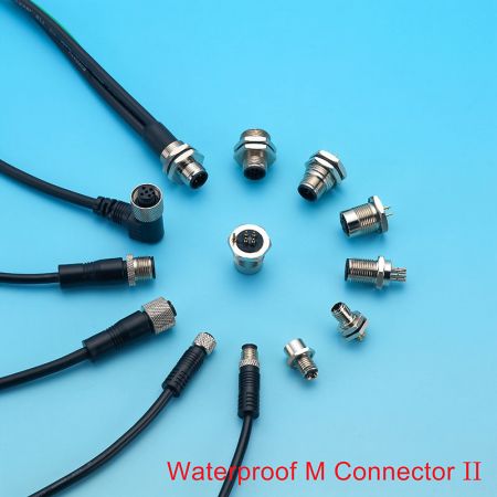 Waterdichte connector uit de M-serie - IP68, IP69K waterdichte connectoren en kabels